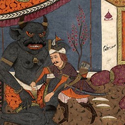 Sām fighting demons