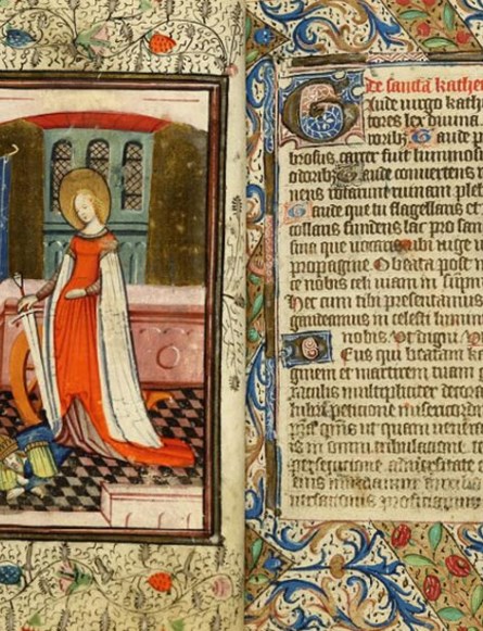 קתרינה הקדושה, מתוך ספר שעות, פלנדריה, אמצע המאה ה-15