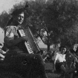 A Soldier Plays the Accordion