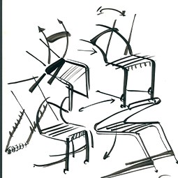 רישום במכחול ודיו - ספר 'כסא'