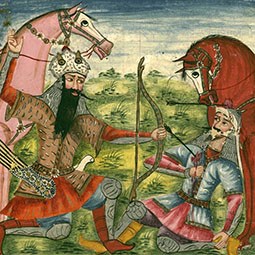 Rustam killing Turanian hero Ashkbū