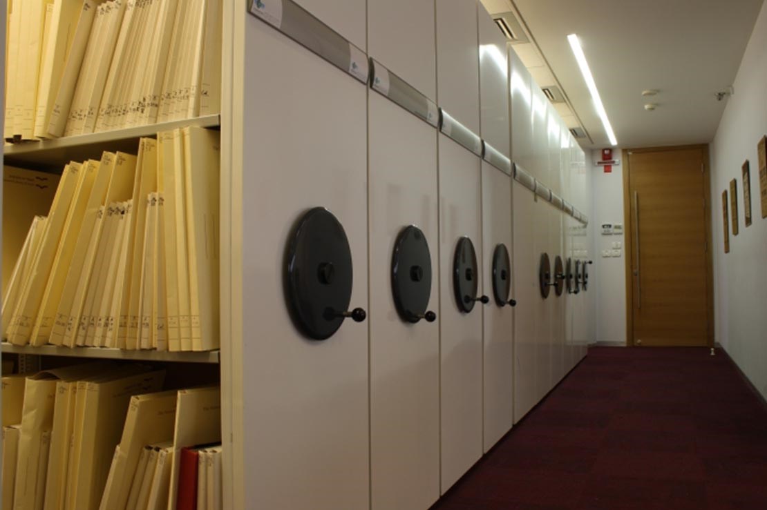 The Moshe Wilensky Archive in the Music Department at the National Library of Israel (Photo: Hanan Cohen)