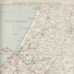 מפה צבאית בריטית מארץ ישראל